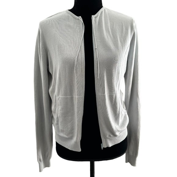 Tail Activewear  Women's Vintage Full Zip Silk Sweater Size Small - Picture 2 of 12